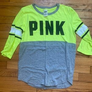 VS PINK women’s baseball tee
